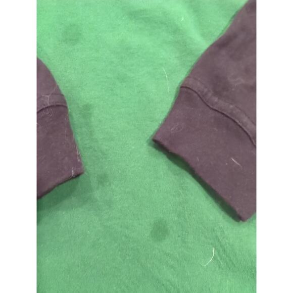 Harry Potter Small Black Green Slytherin Long Sleeve Baseball Tee Used Stained - Picture 5 of 9